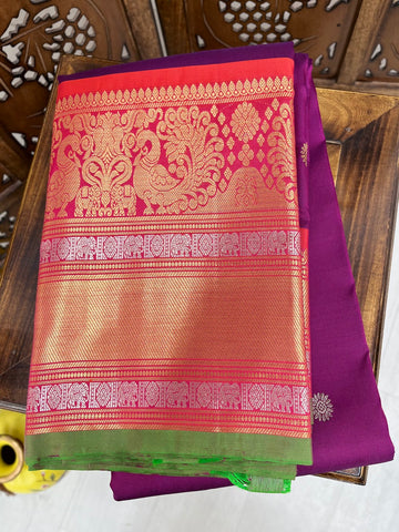 Magenta Purple Gadwal Saree